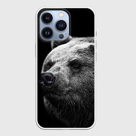 Чехол для iPhone 13 Pro с принтом Медведь в Курске,  |  | бурый | дикий | животное | медведь | россия | символ | тайги | фото | хищник | хозяин | черно белое