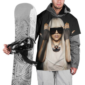 Накидка на куртку 3D с принтом Lady Gaga в Курске, 100% полиэстер |  | lady gaga | блондинка | звезда | знаменитость | леди гаага | очки | певица | поп | эпатаж | эпатажная