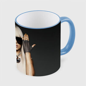 Кружка 3D с принтом Lady Gaga в Курске, керамика | ёмкость 330 мл | Тематика изображения на принте: lady gaga | блондинка | звезда | знаменитость | леди гаага | очки | певица | поп | эпатаж | эпатажная