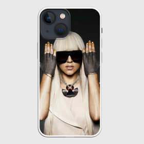 Чехол для iPhone 13 mini с принтом Lady Gaga в Курске,  |  | lady gaga | блондинка | звезда | знаменитость | леди гаага | очки | певица | поп | эпатаж | эпатажная