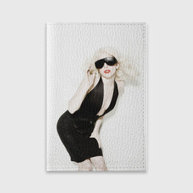 Обложка для паспорта матовая кожа с принтом Lady Gaga в Курске, натуральная матовая кожа | размер 19,3 х 13,7 см; прозрачные пластиковые крепления | Тематика изображения на принте: lady gaga | блондинка | звезда | знаменитость | леди гаага | певица | поп | эпатаж | эпатажная