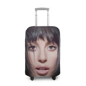 Чехол для чемодана 3D с принтом Lady Gaga в Курске, 86% полиэфир, 14% спандекс | двустороннее нанесение принта, прорези для ручек и колес | 