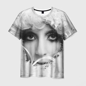Мужская футболка 3D с принтом Lady Gaga в Курске, 100% полиэфир | прямой крой, круглый вырез горловины, длина до линии бедер | Тематика изображения на принте: lady gaga | белые | блондинка | звезда | знаменитость | леди гаага | певица | перья | поп | эпатаж | эпатажная