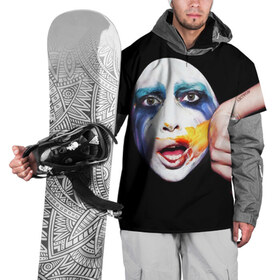 Накидка на куртку 3D с принтом Lady Gaga в Курске, 100% полиэстер |  | lady gaga | взгляд | звезда | знаменитость | леди гаага | певица | поп | портрет | эпатаж | эпатажная
