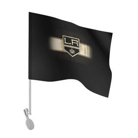 Флаг для автомобиля с принтом Лос-Анджелес Кингз в Курске, 100% полиэстер | Размер: 30*21 см | nhl | лос анджелес кингз | нхл | хоккеист | хоккей
