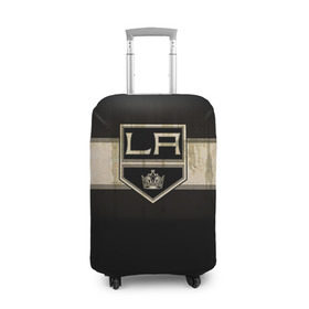 Чехол для чемодана 3D с принтом Лос-Анджелес Кингз в Курске, 86% полиэфир, 14% спандекс | двустороннее нанесение принта, прорези для ручек и колес | nhl | лос анджелес кингз | нхл | хоккеист | хоккей