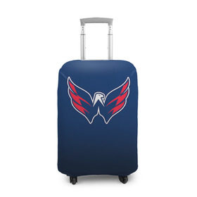 Чехол для чемодана 3D с принтом Вашингтон Кэпиталз 1 в Курске, 86% полиэфир, 14% спандекс | двустороннее нанесение принта, прорези для ручек и колес | nhl | вашингтон кэпиталз | нхл | хоккеист | хоккей