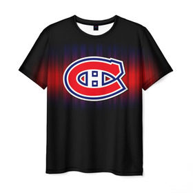 Мужская футболка 3D с принтом Монреаль Канадиенс в Курске, 100% полиэфир | прямой крой, круглый вырез горловины, длина до линии бедер | nhl | монреаль канадиенс | нхл | хоккеист | хоккей