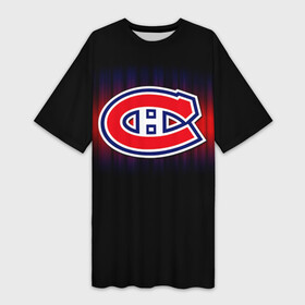 Платье-футболка 3D с принтом Монреаль Канадиенс в Курске,  |  | nhl | монреаль канадиенс | нхл | хоккеист | хоккей