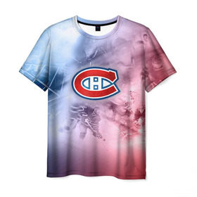 Мужская футболка 3D с принтом Монреаль Канадиенс 1 в Курске, 100% полиэфир | прямой крой, круглый вырез горловины, длина до линии бедер | nhl | монреаль канадиенс | нхл | хоккеист | хоккей