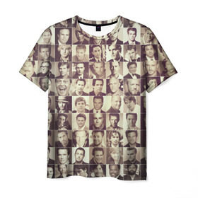 Мужская футболка 3D с принтом Звёзды Голливуда в Курске, 100% полиэфир | прямой крой, круглый вырез горловины, длина до линии бедер | cinema | hollywood | актёры | герой | знаменитости | кино | кинозвёзды | кумир | любимец | оскар