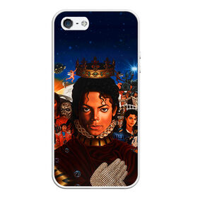 Чехол для iPhone 5/5S матовый с принтом Michael Jackson в Курске, Силикон | Область печати: задняя сторона чехла, без боковых панелей | майкл джексон
