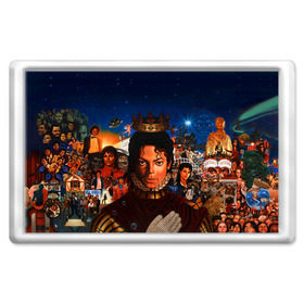 Магнит 45*70 с принтом Michael Jackson в Курске, Пластик | Размер: 78*52 мм; Размер печати: 70*45 | Тематика изображения на принте: майкл джексон