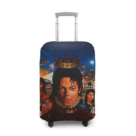 Чехол для чемодана 3D с принтом Michael Jackson в Курске, 86% полиэфир, 14% спандекс | двустороннее нанесение принта, прорези для ручек и колес | майкл джексон
