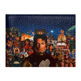 Обложка для студенческого билета с принтом Michael Jackson в Курске, натуральная кожа | Размер: 11*8 см; Печать на всей внешней стороне | майкл джексон