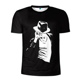 Мужская футболка 3D спортивная с принтом Michael Jackson в Курске, 100% полиэстер с улучшенными характеристиками | приталенный силуэт, круглая горловина, широкие плечи, сужается к линии бедра | Тематика изображения на принте: майкл джексон