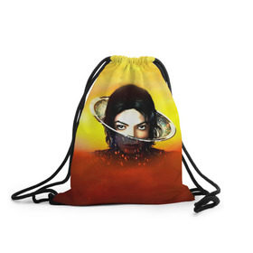 Рюкзак-мешок 3D с принтом Michael Jackson в Курске, 100% полиэстер | плотность ткани — 200 г/м2, размер — 35 х 45 см; лямки — толстые шнурки, застежка на шнуровке, без карманов и подкладки | Тематика изображения на принте: майкл джексон