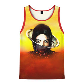 Мужская майка 3D с принтом Michael Jackson в Курске, 100% полиэстер | круглая горловина, приталенный силуэт, длина до линии бедра. Пройма и горловина окантованы тонкой бейкой | Тематика изображения на принте: майкл джексон