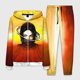 Мужской костюм 3D с принтом Michael Jackson в Курске, 100% полиэстер | Манжеты и пояс оформлены тканевой резинкой, двухслойный капюшон со шнурком для регулировки, карманы спереди | майкл джексон