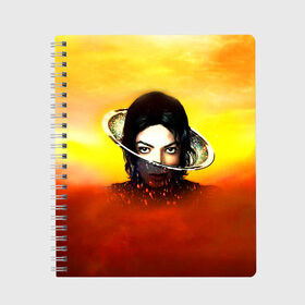 Тетрадь с принтом Michael Jackson в Курске, 100% бумага | 48 листов, плотность листов — 60 г/м2, плотность картонной обложки — 250 г/м2. Листы скреплены сбоку удобной пружинной спиралью. Уголки страниц и обложки скругленные. Цвет линий — светло-серый
 | Тематика изображения на принте: майкл джексон