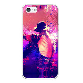 Чехол для iPhone 5/5S матовый с принтом Michael Jackson в Курске, Силикон | Область печати: задняя сторона чехла, без боковых панелей | джексон | майкл