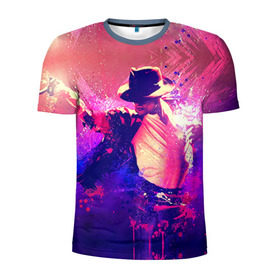 Мужская футболка 3D спортивная с принтом Michael Jackson в Курске, 100% полиэстер с улучшенными характеристиками | приталенный силуэт, круглая горловина, широкие плечи, сужается к линии бедра | джексон | майкл
