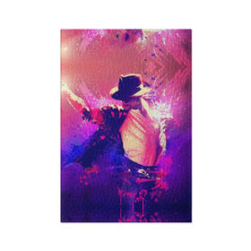 Обложка для паспорта матовая кожа с принтом Michael Jackson в Курске, натуральная матовая кожа | размер 19,3 х 13,7 см; прозрачные пластиковые крепления | Тематика изображения на принте: джексон | майкл