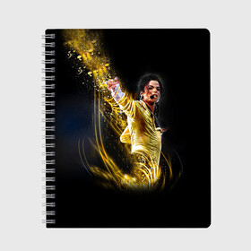 Тетрадь с принтом Michael Jackson в Курске, 100% бумага | 48 листов, плотность листов — 60 г/м2, плотность картонной обложки — 250 г/м2. Листы скреплены сбоку удобной пружинной спиралью. Уголки страниц и обложки скругленные. Цвет линий — светло-серый
 | майкл джексон