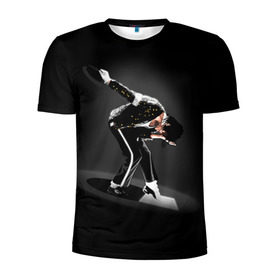 Мужская футболка 3D спортивная с принтом Michael Jackson в Курске, 100% полиэстер с улучшенными характеристиками | приталенный силуэт, круглая горловина, широкие плечи, сужается к линии бедра | майкл джексон