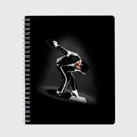 Тетрадь с принтом Michael Jackson в Курске, 100% бумага | 48 листов, плотность листов — 60 г/м2, плотность картонной обложки — 250 г/м2. Листы скреплены сбоку удобной пружинной спиралью. Уголки страниц и обложки скругленные. Цвет линий — светло-серый
 | майкл джексон