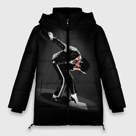 Женская зимняя куртка 3D с принтом Michael Jackson в Курске, верх — 100% полиэстер; подкладка — 100% полиэстер; утеплитель — 100% полиэстер | длина ниже бедра, силуэт Оверсайз. Есть воротник-стойка, отстегивающийся капюшон и ветрозащитная планка. 

Боковые карманы с листочкой на кнопках и внутренний карман на молнии | Тематика изображения на принте: майкл джексон
