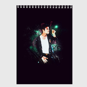 Скетчбук с принтом Michael Jackson в Курске, 100% бумага
 | 48 листов, плотность листов — 100 г/м2, плотность картонной обложки — 250 г/м2. Листы скреплены сверху удобной пружинной спиралью | Тематика изображения на принте: майкл джексон