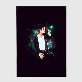 Постер с принтом Michael Jackson в Курске, 100% бумага
 | бумага, плотность 150 мг. Матовая, но за счет высокого коэффициента гладкости имеет небольшой блеск и дает на свету блики, но в отличии от глянцевой бумаги не покрыта лаком | Тематика изображения на принте: майкл джексон