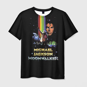 Мужская футболка 3D с принтом Michael Jackson в Курске, 100% полиэфир | прямой крой, круглый вырез горловины, длина до линии бедер | Тематика изображения на принте: майкл джексон