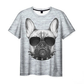 Мужская футболка 3D с принтом Милый бульдог в Курске, 100% полиэфир | прямой крой, круглый вырез горловины, длина до линии бедер | baby | dog | sweet | бульдог | девушке | собачка