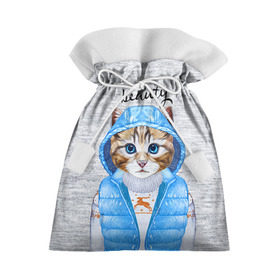 Подарочный 3D мешок с принтом Модная киска в Курске, 100% полиэстер | Размер: 29*39 см | Тематика изображения на принте: baby | beauty | cat | ketty | sweet | девушке | киска | кошка | мода | модная | сладкая | чика