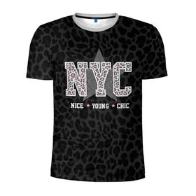 Мужская футболка 3D спортивная с принтом NYC в Курске, 100% полиэстер с улучшенными характеристиками | приталенный силуэт, круглая горловина, широкие плечи, сужается к линии бедра | chick | meow | nice | nyc | swag | young | девушке | киса | киска | львица | мода | мяу | свэг | тигрица