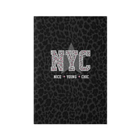 Обложка для паспорта матовая кожа с принтом NYC в Курске, натуральная матовая кожа | размер 19,3 х 13,7 см; прозрачные пластиковые крепления | Тематика изображения на принте: chick | meow | nice | nyc | swag | young | девушке | киса | киска | львица | мода | мяу | свэг | тигрица