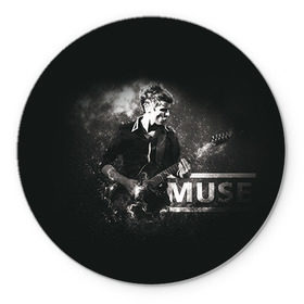 Коврик круглый с принтом Muse в Курске, резина и полиэстер | круглая форма, изображение наносится на всю лицевую часть | heavy | metal | muse | rock | trash | альтернатива | метал | рок | хеви