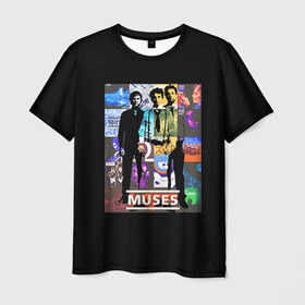 Мужская футболка 3D с принтом Muse в Курске, 100% полиэфир | прямой крой, круглый вырез горловины, длина до линии бедер | heavy | metal | muse | rock | trash | альтернатива | метал | рок | хеви