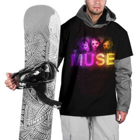 Накидка на куртку 3D с принтом Muse в Курске, 100% полиэстер |  | Тематика изображения на принте: 