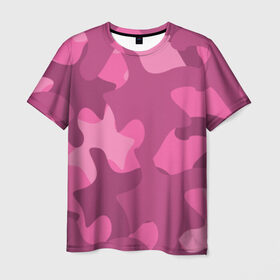 Мужская футболка 3D с принтом Розовый камуфляж в Курске, 100% полиэфир | прямой крой, круглый вырез горловины, длина до линии бедер | army | military | армия