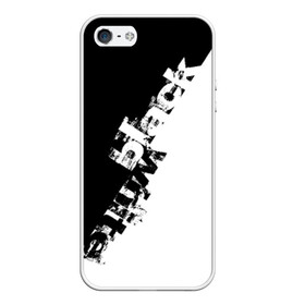 Чехол для iPhone 5/5S матовый с принтом Black and White в Курске, Силикон | Область печати: задняя сторона чехла, без боковых панелей | black | white | краска | черно белый
