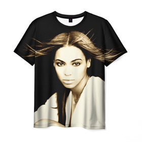 Мужская футболка 3D с принтом Beyonce в Курске, 100% полиэфир | прямой крой, круглый вырез горловины, длина до линии бедер | beyonce | бейонсе | музыка