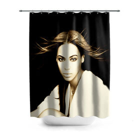 Штора 3D для ванной с принтом Beyonce в Курске, 100% полиэстер | плотность материала — 100 г/м2. Стандартный размер — 146 см х 180 см. По верхнему краю — пластиковые люверсы для креплений. В комплекте 10 пластиковых колец | beyonce | бейонсе | музыка