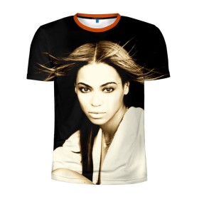 Мужская футболка 3D спортивная с принтом Beyonce в Курске, 100% полиэстер с улучшенными характеристиками | приталенный силуэт, круглая горловина, широкие плечи, сужается к линии бедра | beyonce | бейонсе | музыка