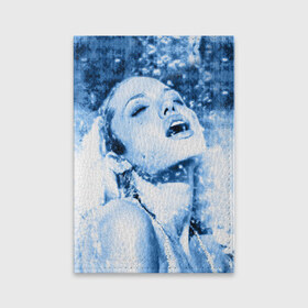 Обложка для паспорта матовая кожа с принтом Анжелина Джоли в Курске, натуральная матовая кожа | размер 19,3 х 13,7 см; прозрачные пластиковые крепления | angelina jolie | американская актриса | анжелина джоли | режиссёр | фотомодель | ценарист