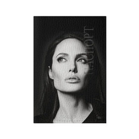 Обложка для паспорта матовая кожа с принтом Анжелина Джоли в Курске, натуральная матовая кожа | размер 19,3 х 13,7 см; прозрачные пластиковые крепления | Тематика изображения на принте: angelina jolie | американская актриса | анжелина джоли | режиссёр | фотомодель | ценарист