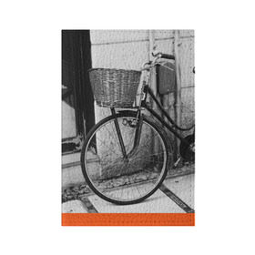 Обложка для паспорта матовая кожа с принтом Велосипед в Курске, натуральная матовая кожа | размер 19,3 х 13,7 см; прозрачные пластиковые крепления | bike | байк | велосипед | италия | стиль