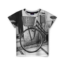 Детская футболка 3D с принтом Велосипед в Курске, 100% гипоаллергенный полиэфир | прямой крой, круглый вырез горловины, длина до линии бедер, чуть спущенное плечо, ткань немного тянется | bike | байк | велосипед | италия | стиль
